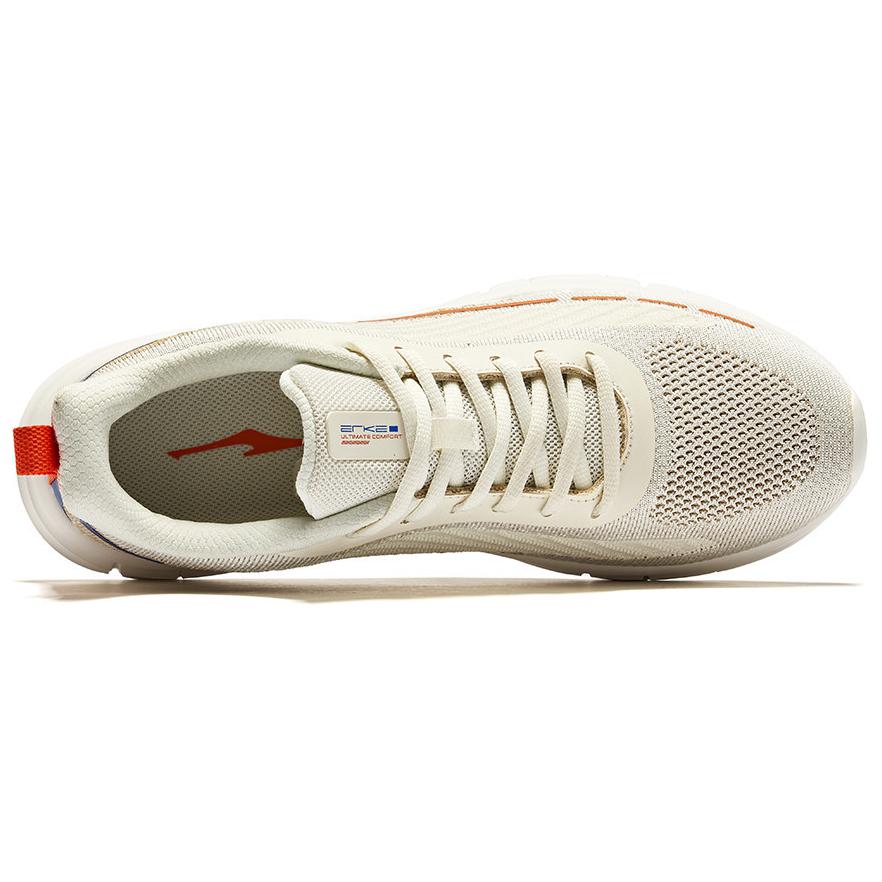 Erke Cushioning, Wear Resistant Low top Training Shoes Men’s White Orange Blue