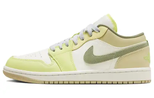 Jordan 1 Low Sail White Oil Green Women's