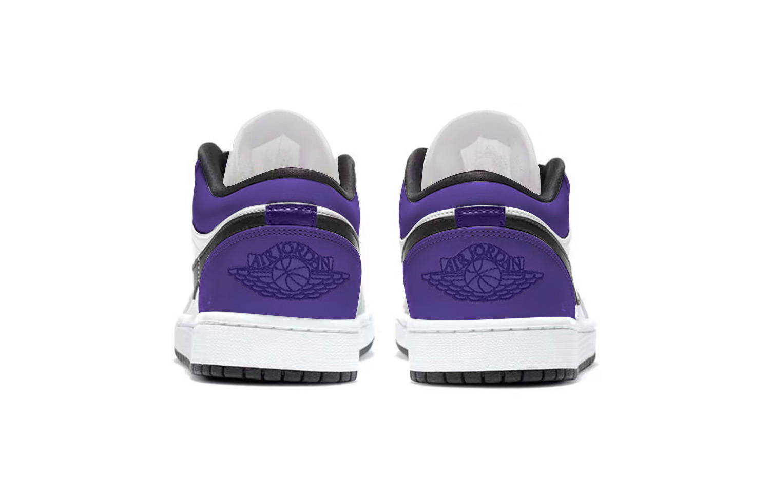 Jordan Air Jordan 1 Dark Reddish Purple Abrasion Resistant Low top Vintage Basketball Shoes Unisex Black Purple