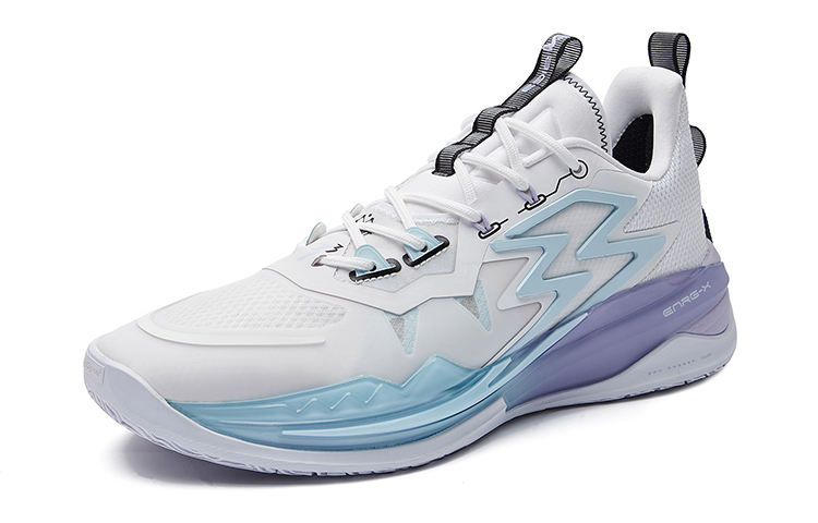 361° Big3 3.0 Ice Blade Cushioning Low top Performance Basketball Shoes Unisex White Blue