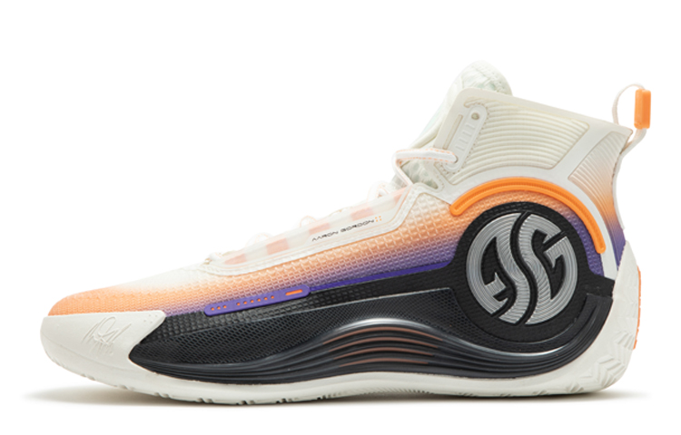 361° AG 4 SOAR CQT Cushioning Slip Resistant Abrasion Resistant Breathable High top Basketball Shoes Men’s White Orange