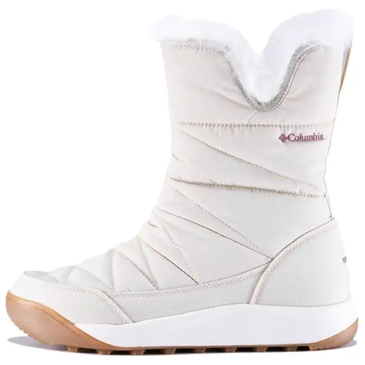 Columbia Outdoor Life Outdoor Thermal Waterproof Abrasion Resistant Round Tip Crew Snow Boots Women's White