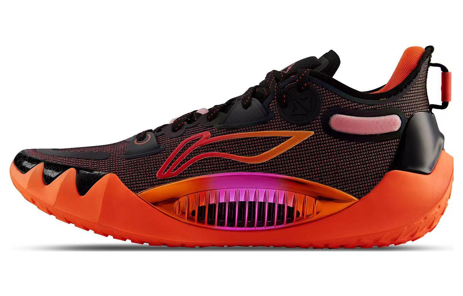 Li Ning JB1 Basketball Shoes Men's Low Top Black/Fiery Red
