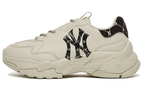MLB Big Ball Chunky Sneakers Unisex Low Top Beige/Black