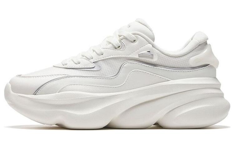 Anta Meow Shoes Comfortable Slip Resistant Abrasion Resistant Low top Chunky Sneakers Women's White