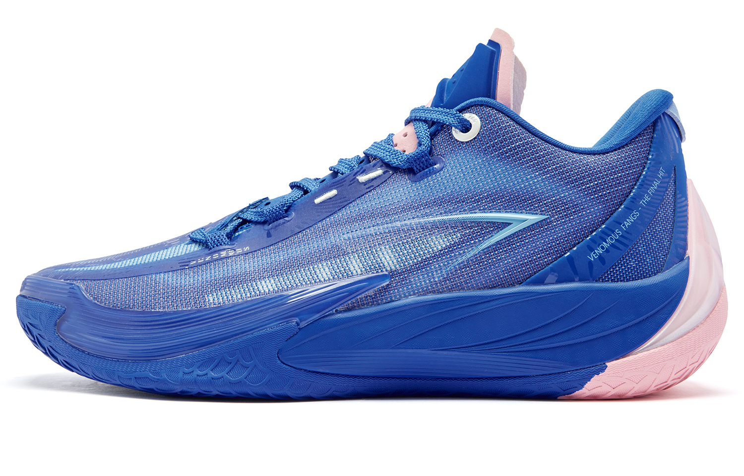 QIAODAN Poisonous Fangs 3.5 Great White Shark Low top Basketball Shoes Men’s Blue Pink