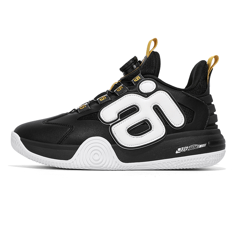 IVERSON Basketball Shoes Unisex Low Top Black White Gold