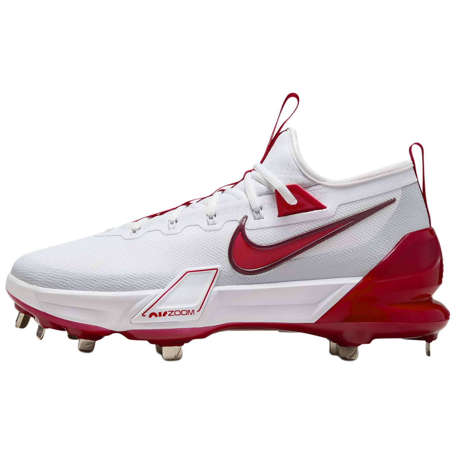 Nike Force Zoom Trout 9 Elite White Pure Platinum Team Red University Red