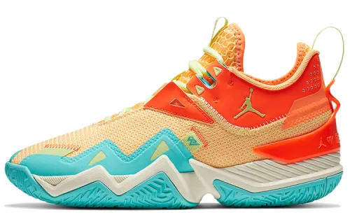 Jordan Westbrook One Take Westbrook comfortable and versatile wear-resistant and breathable low-top retro basketball shoes men's blue and orange