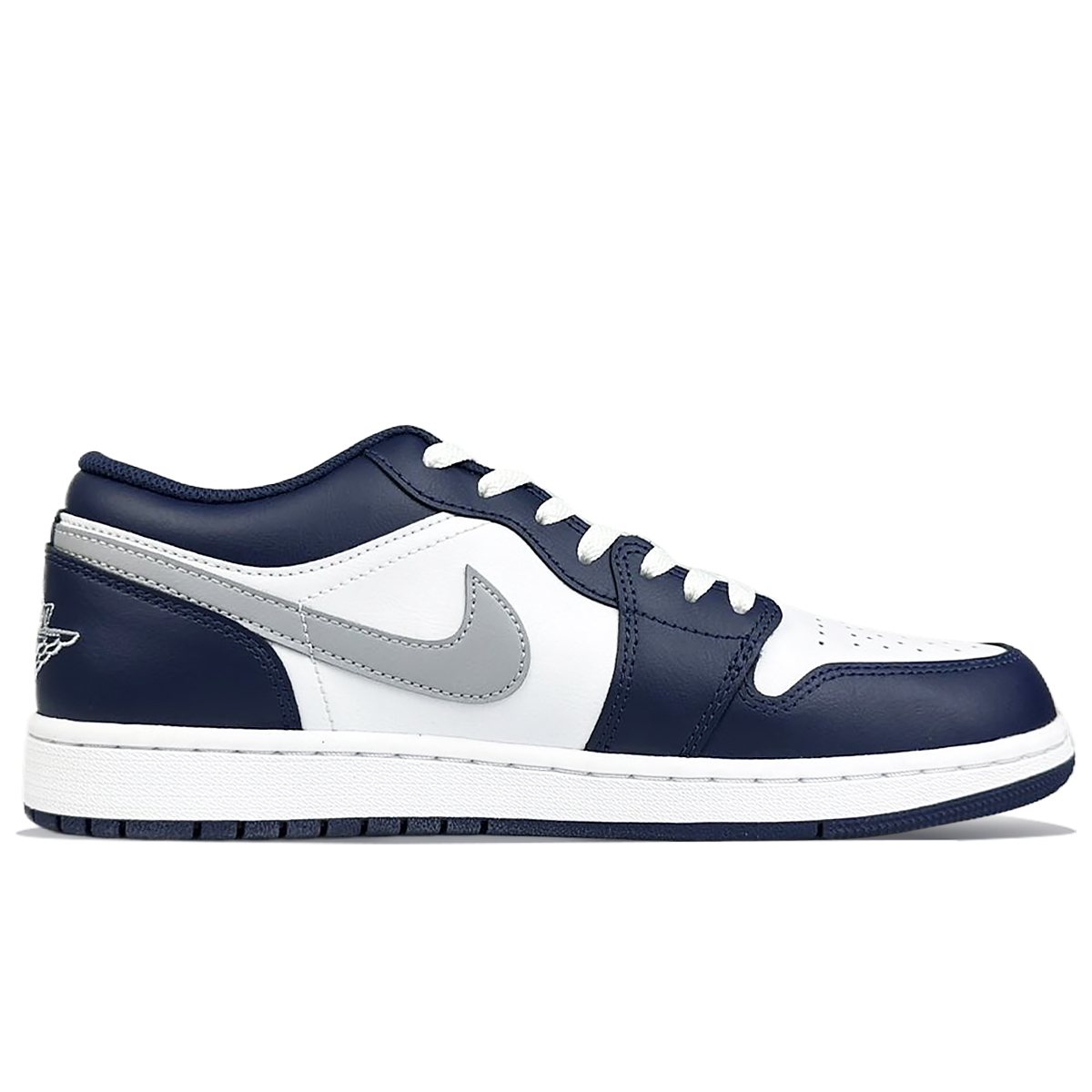 Jordan Air Jordan 1 Slip Resistant Abrasion Resistant Low top Vintage Basketball Shoes Men’s White Blue