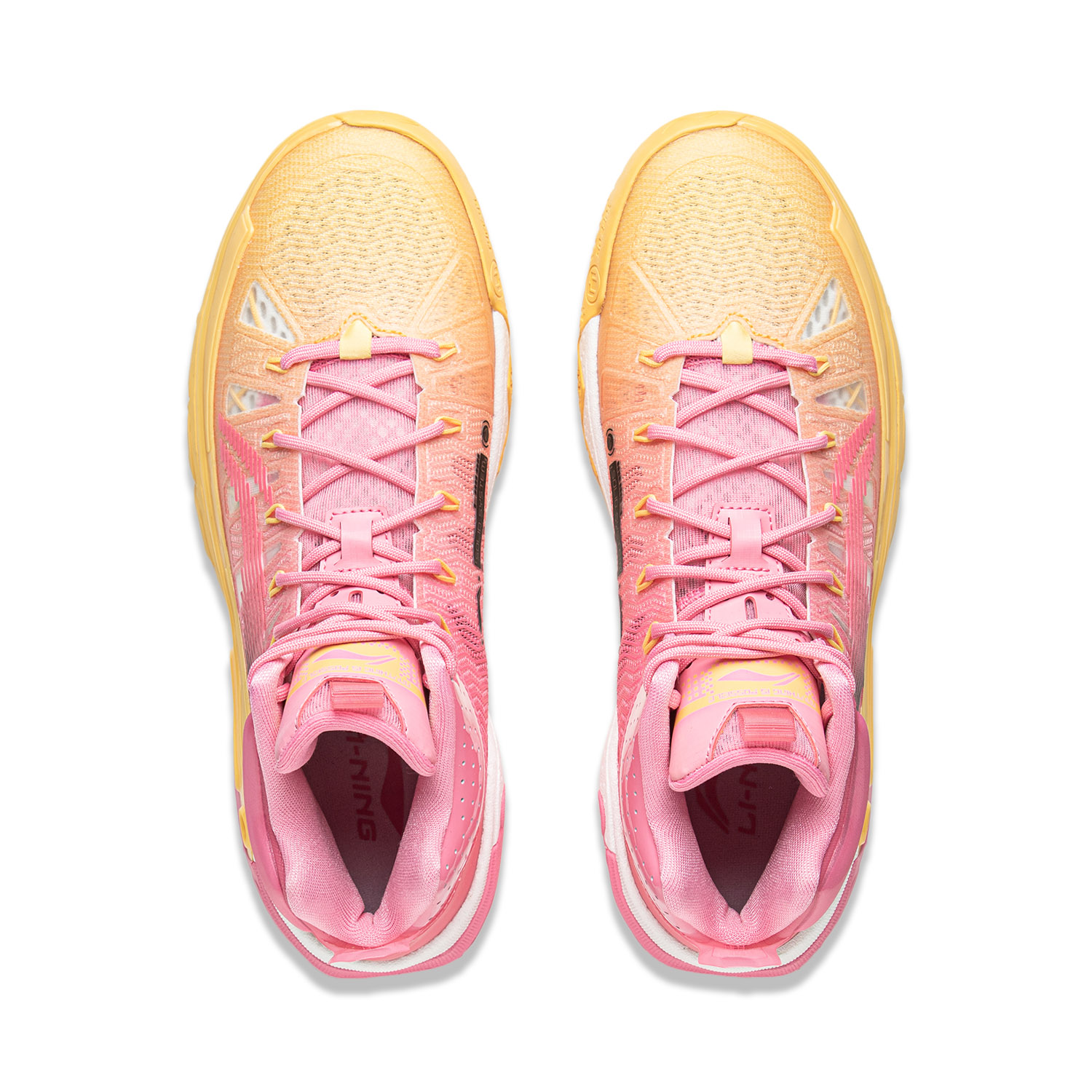 Li Ning Jie Ao 2High High top Basketball Shoes Men’s Mystic Pink And Soft Apricot Yellow