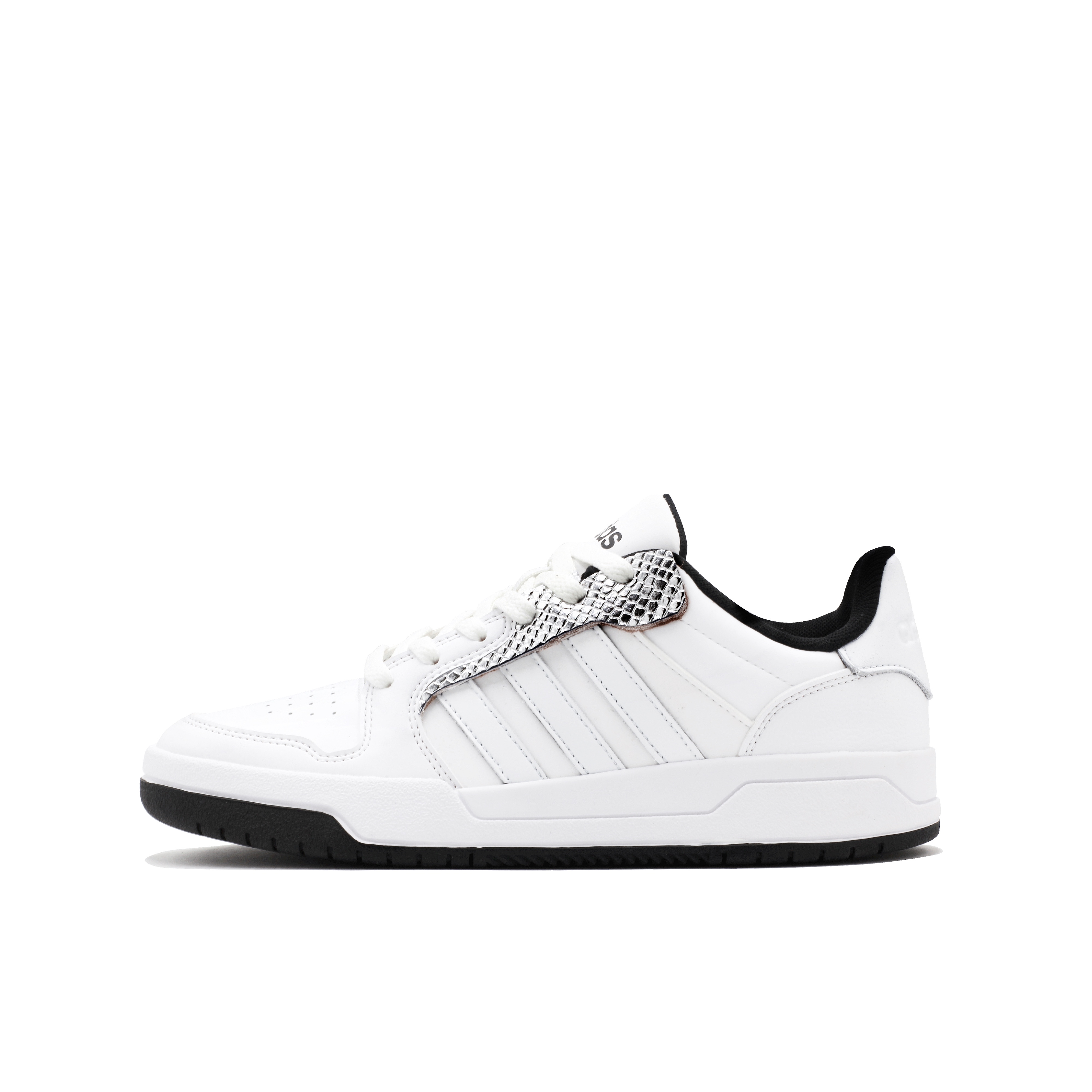 Adidas Neo Entrap Slip Resistant Abrasion Resistant Low top Vintage Basketball Shoes Unisex Silver White