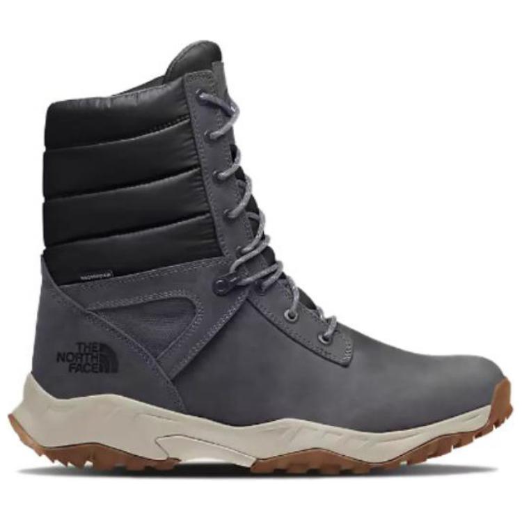 THE NORTH FACE ThermoBall Slip Resistant Abrasion Resistant High top Mountaineering & Hiking Shoes Men’s Gray White