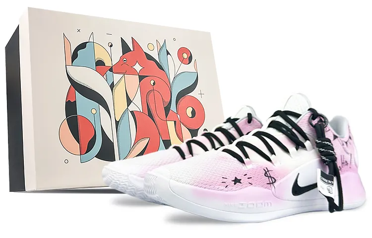 Nike Hyperdunk X Cushioning Slip Resistant Cushioning Slip Resistant Low top Basketball Shoes Men's Pink Purple