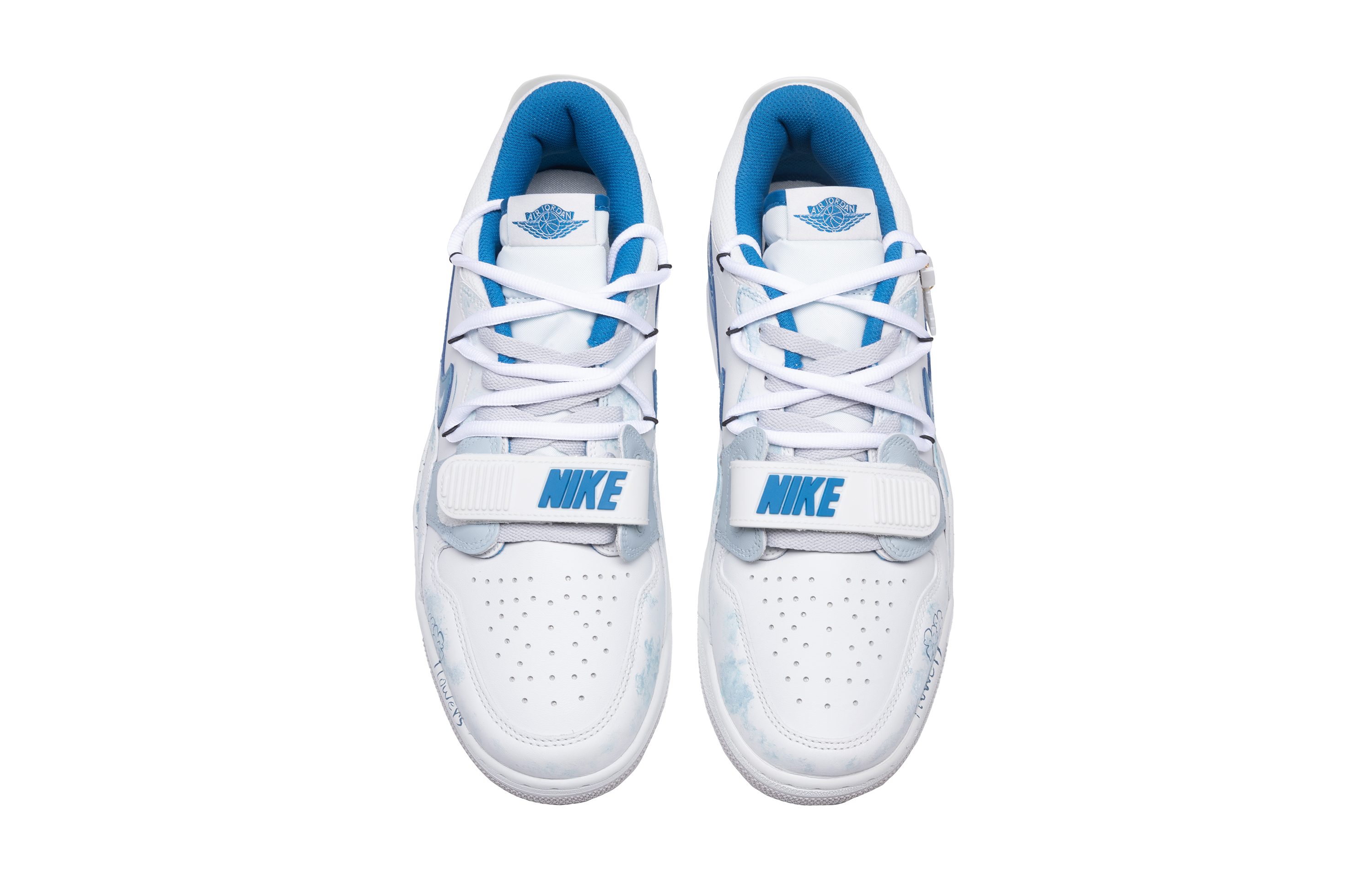 Jordan Legacy 312 Cushioning, Non Slip, And Waterproof Low top Vintage Basketball Shoes Men’s White Blue