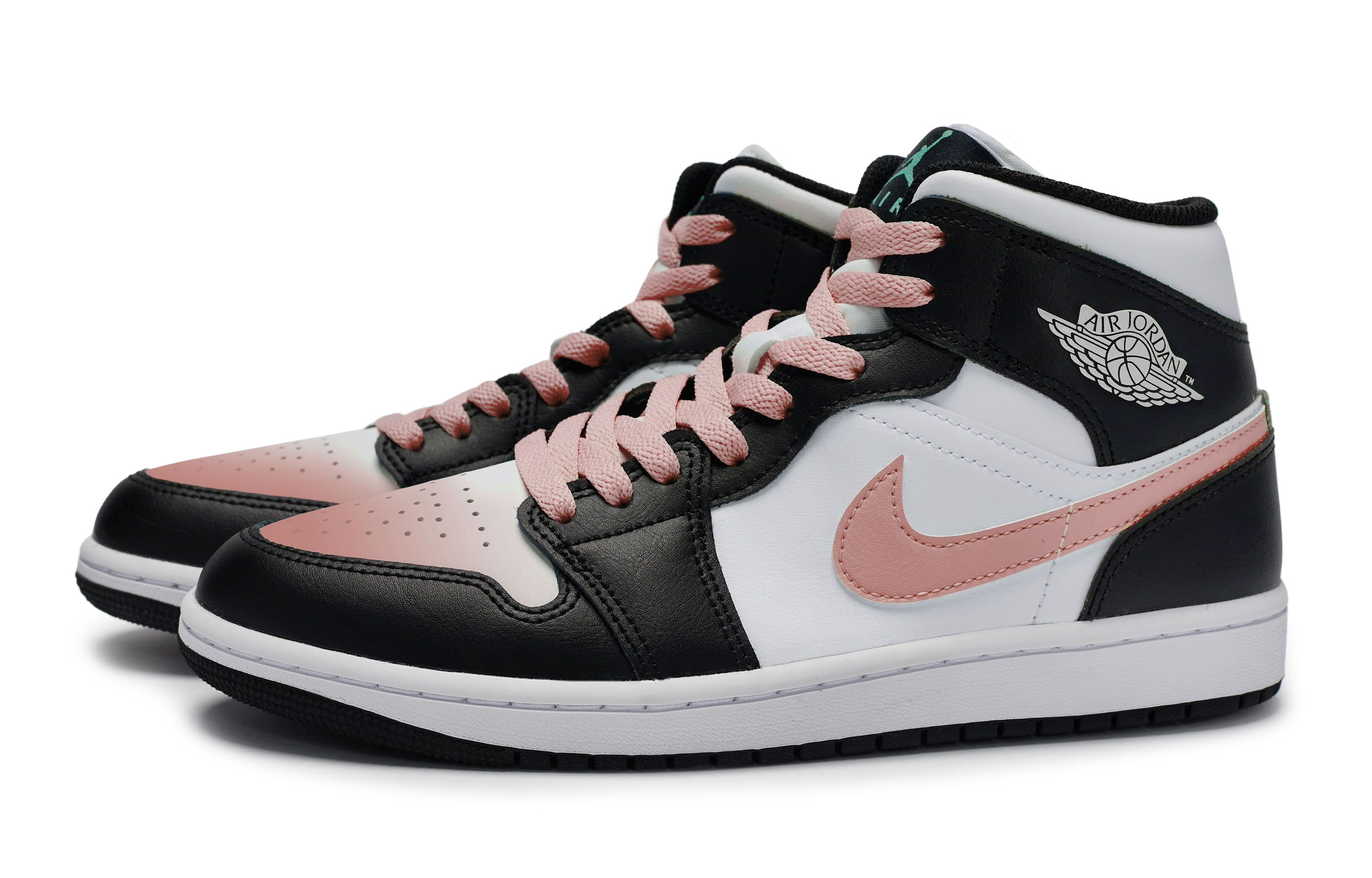 Jordan Air Jordan 1 MID 811 Manufacturing, Deep Sea Mystic Realm Flesh Pink, Special Shoe Box
