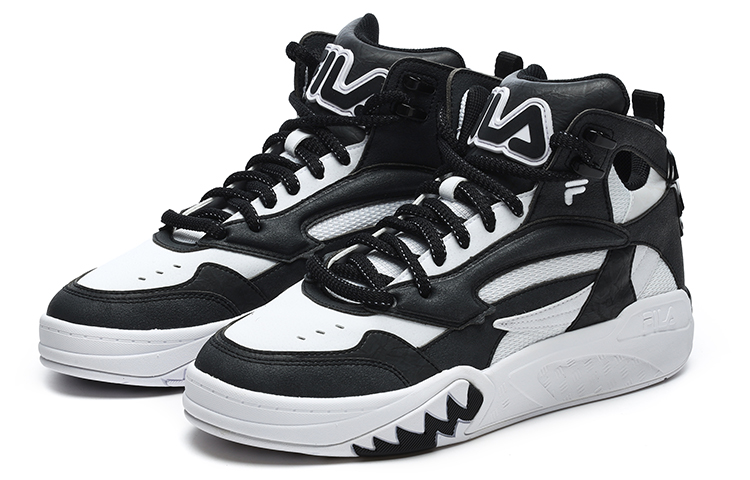 FILA FUSION DESPERADO Outlaw Textile, Synthetic Leather, TPU Mid top Vintage Basketball Shoes Men’s FILA White Black