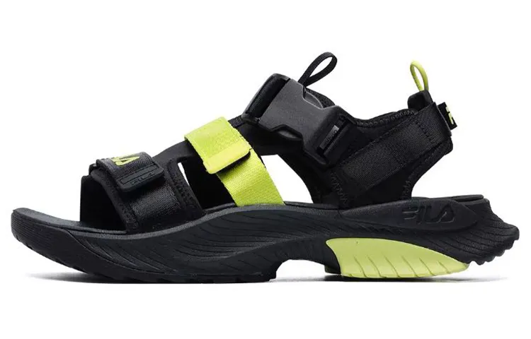 FILA Heritage FHT Beach Sandals Men's Black Yellow