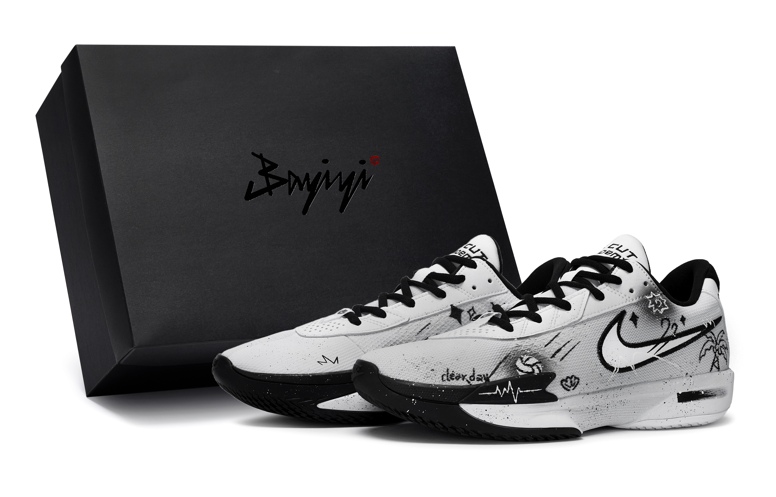 Nike Air Zoom G.T. Cut Academy 811 Manufacturing, Gray Sky In Progress, Special Shoe Box Low top Basketball Shoes Men's