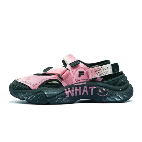 FILA FUSION Conch Heartbeat Moment Beach Sandals Women's Pink Black
