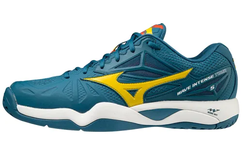 Mizuno Tennis Shoes Men's Low Top Blue/White/Yellow
