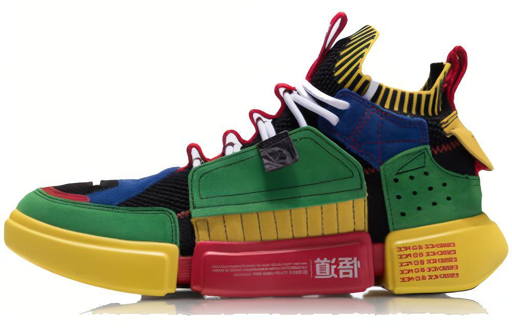 Li Ning Essence ACE Slip Resistant Abrasion Resistant Mid top Vintage Basketball Shoes Men’s Different Colored