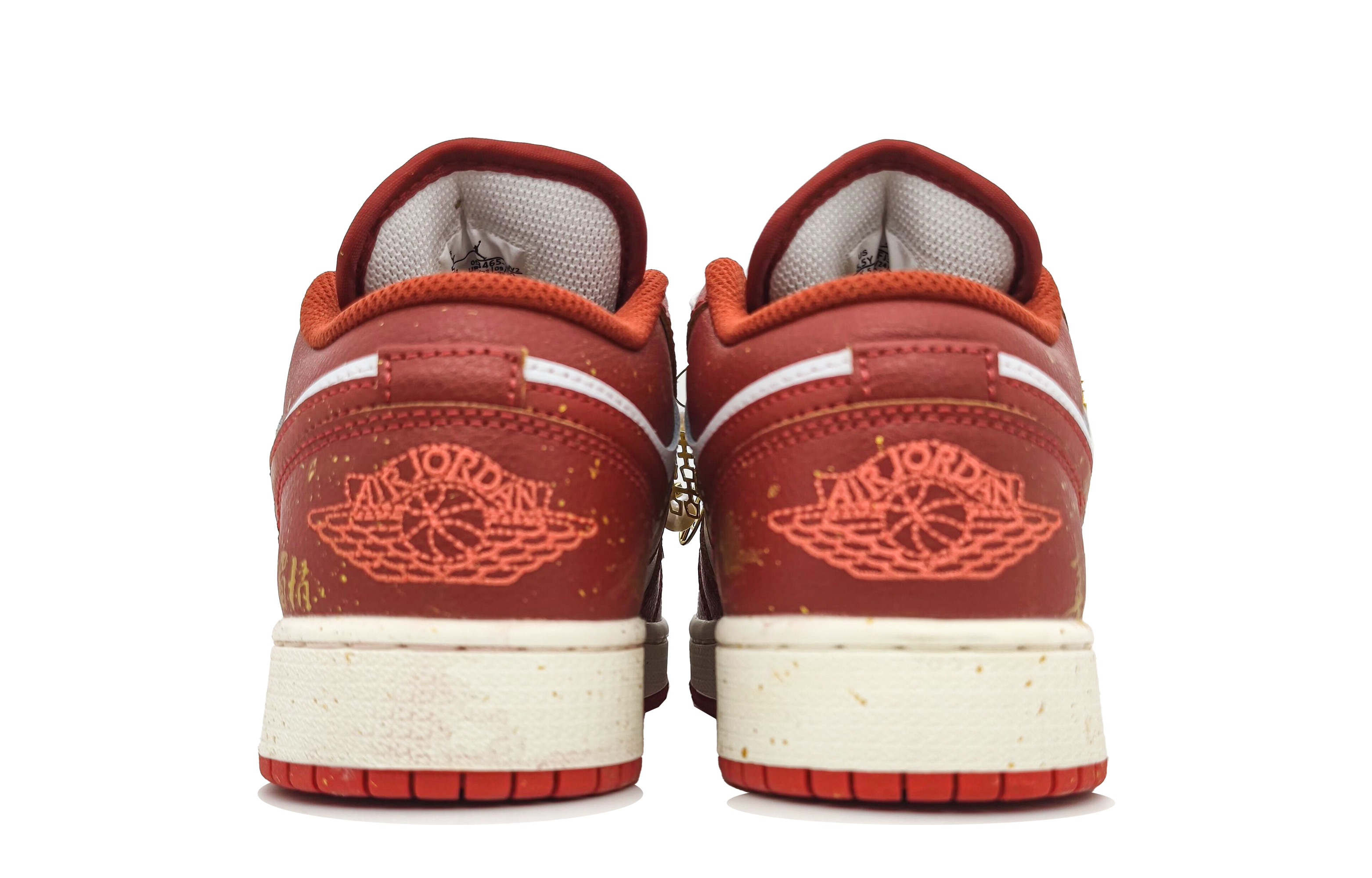 Jordan Air Jordan 1 Abrasion Resistant Abrasion Resistant Low top Vintage Basketball Shoes Unisex Joyful Red