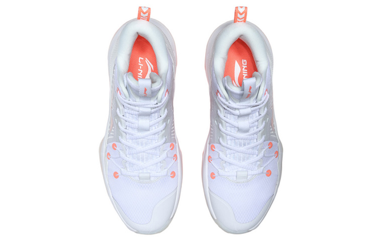 Li Ning Pu Lightweight, Wear resistant, And Non slip Mid top Performance Basketball Shoes Men’s White