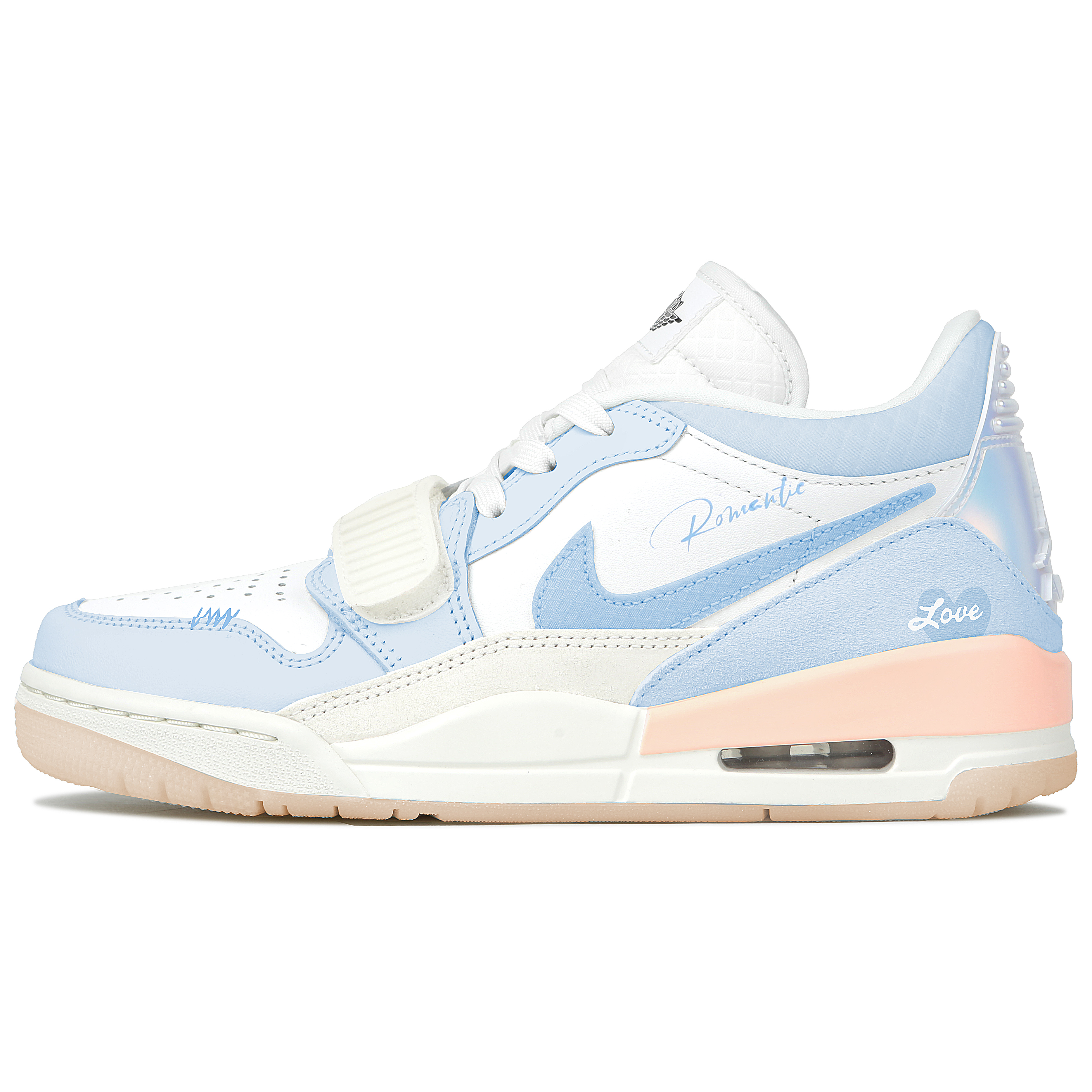 Jordan Legacy 312 Slip Resistant Abrasion Resistant Mid top Vintage Basketball Shoes Unisex Blue
