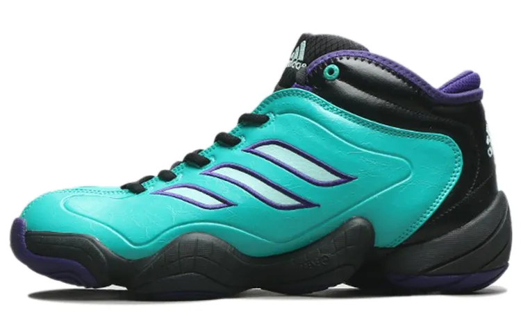Adidas Crazy 3 Slip Resistant Coverage Slip Resistant Coverage Mid top Vintage Basketball Shoes Men's Blue Black