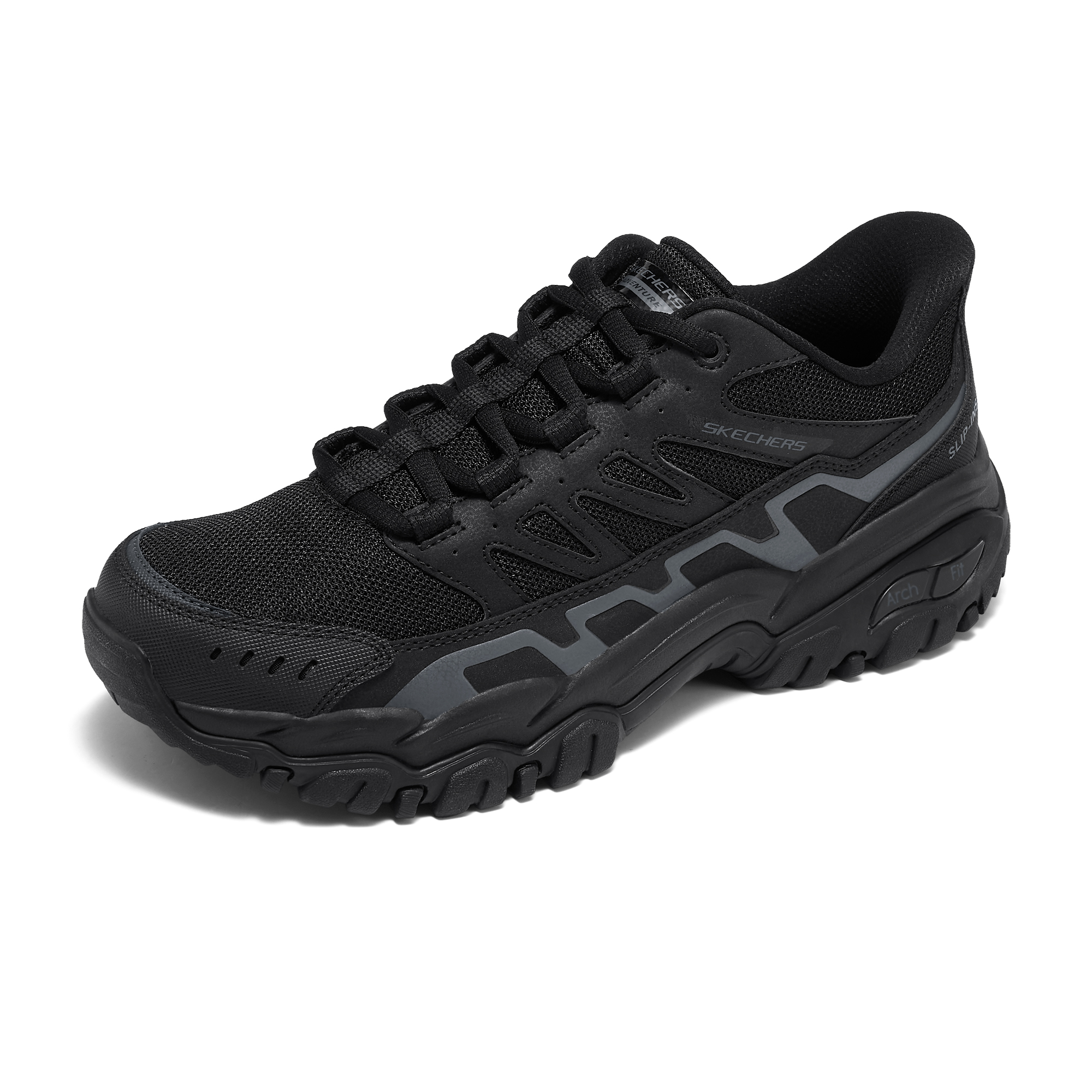 Skechers Slip Resistant Abrasion Resistant Low top Hiking Shoes Men’s Black