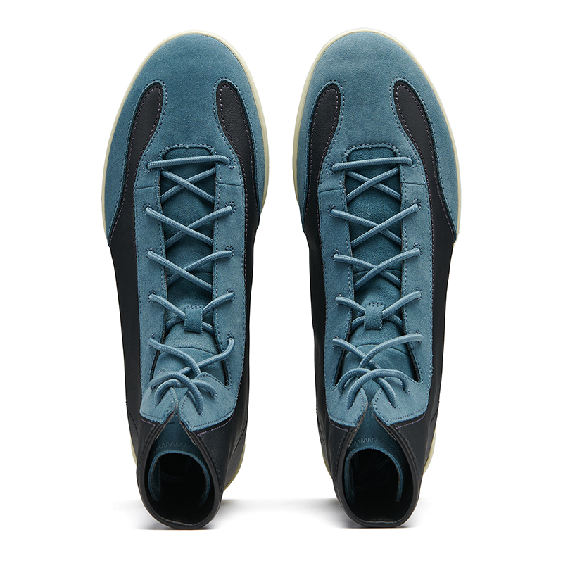 EQLZ EQUALIZER Vintage Basketball Shoes Unisex High Top Phantom Black/Classical Style Blue