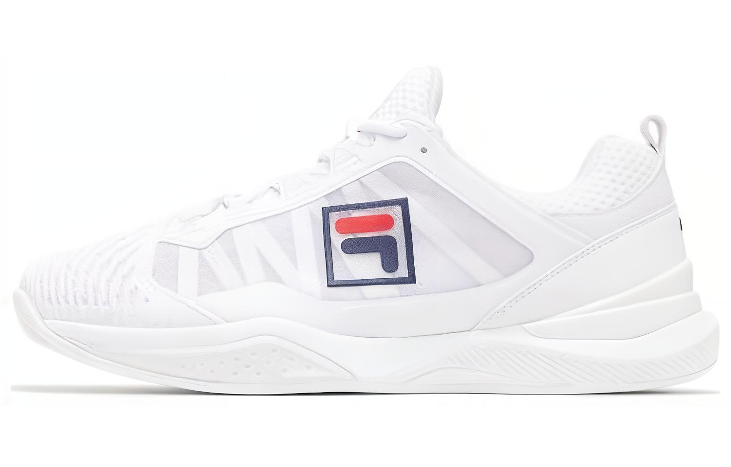 FILA Speedserve Slip Resistant Cushioning, Wear Resistant Low top Tennis Shoes Men's White