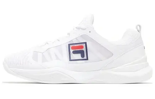 FILA Speedserve Slip Resistant Cushioning, Wear Resistant Low top Tennis Shoes Men's White