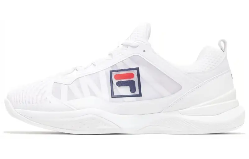 FILA Speedserve Slip Resistant Cushioning, Wear Resistant Low top Tennis Shoes Men's White