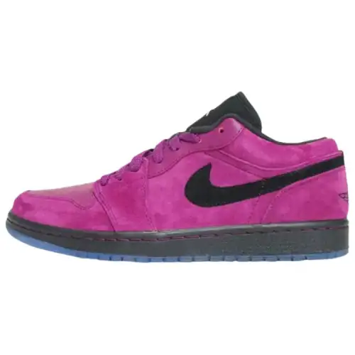 Jordan Air Jordan 1 Abrasion Resistant Low top Vintage Basketball Shoes Unisex Purple