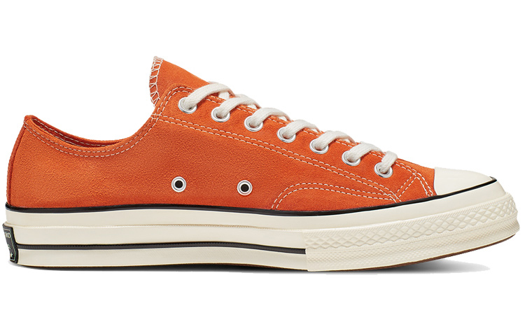 Кеды Converse 1970s Suede Chuck Low Top (оранжево-белые) — Оранжевый / белый — фото 2