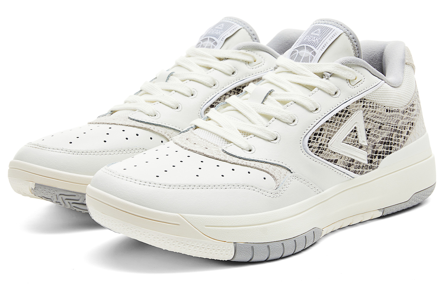 PEAK Taichi 910BB Cushioning Slip Resistant Abrasion Resistant Rebound Low top Vintage Basketball Shoes Men’s White
