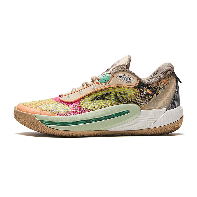 Anta Basketball Collection Slip Resistant Abrasion Resistant Low top Basketball Shoes Women’s Yellow Brown