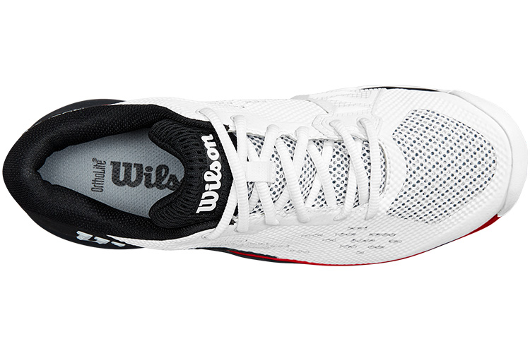 Wilson Rush Pro Ace Cushioning Slip Resistant Abrasion Resistant Coverage Low top Tennis Shoes Men’s White Black Red