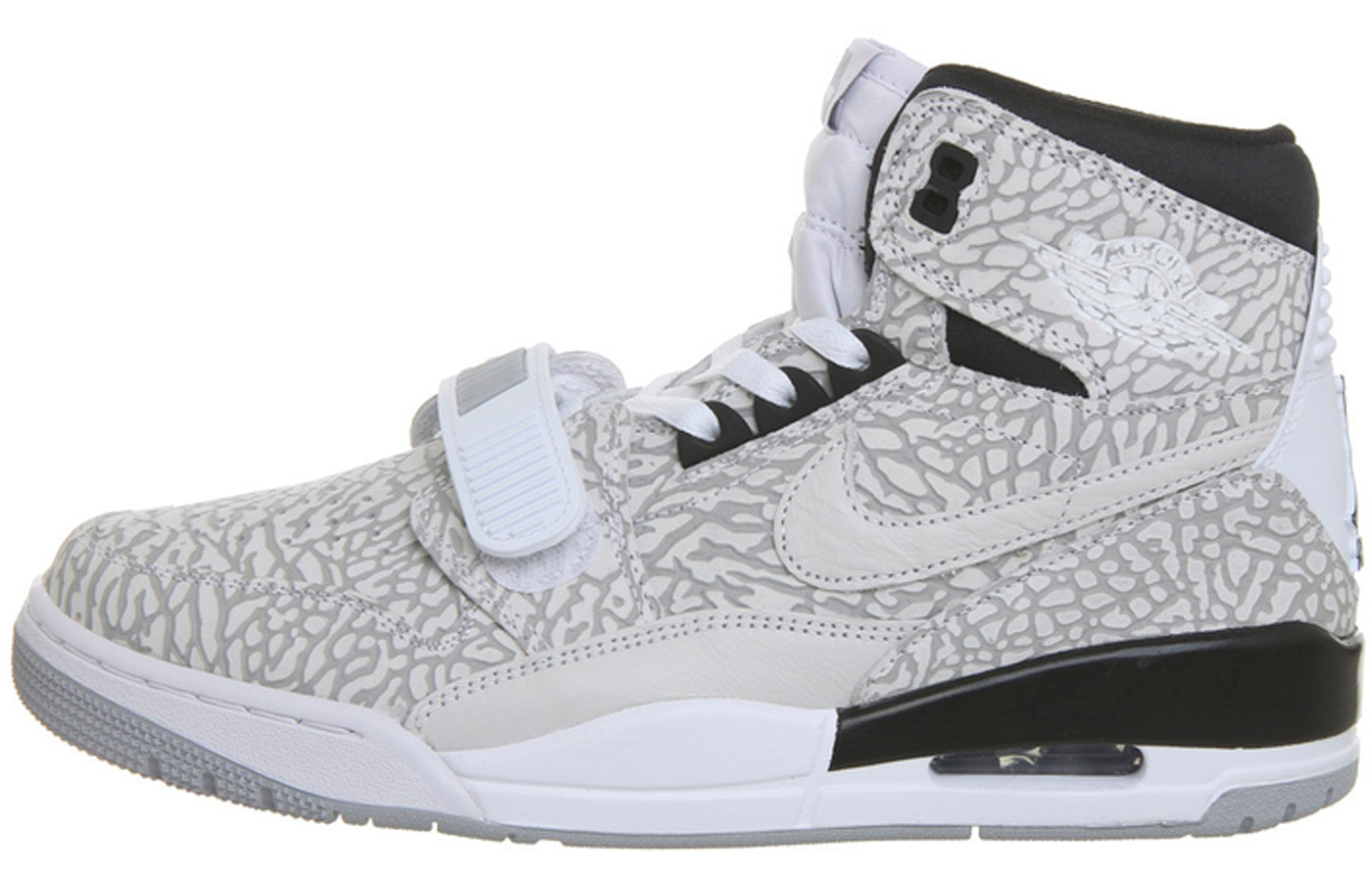 Jordan Legacy 312 flip OG model white burst pattern non-slip lightweight high top retro basketball shoes men's white