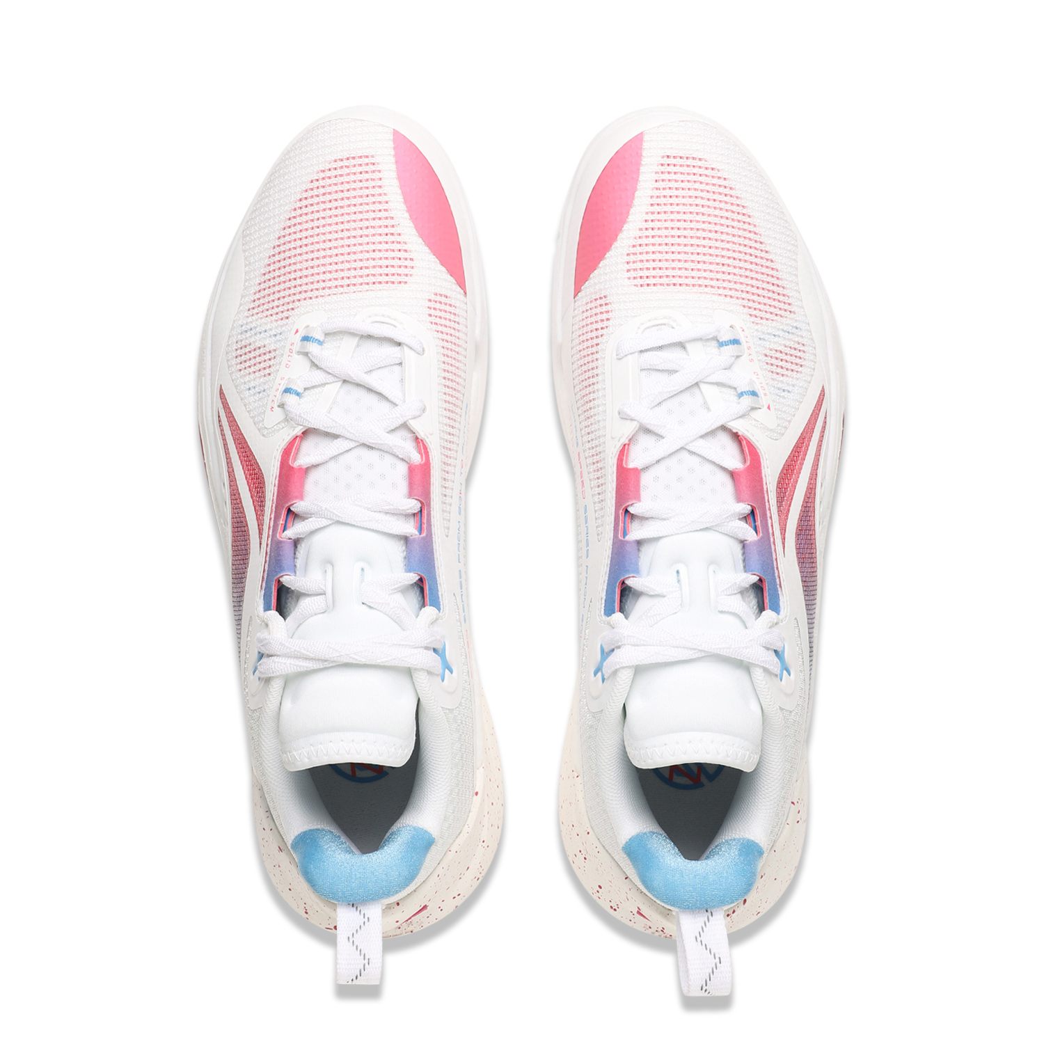 Li Ning Speed 10 Cushioning Slip Resistant Abrasion Resistant Breathable Low top Basketball Shoes Men’s White Pink Blue