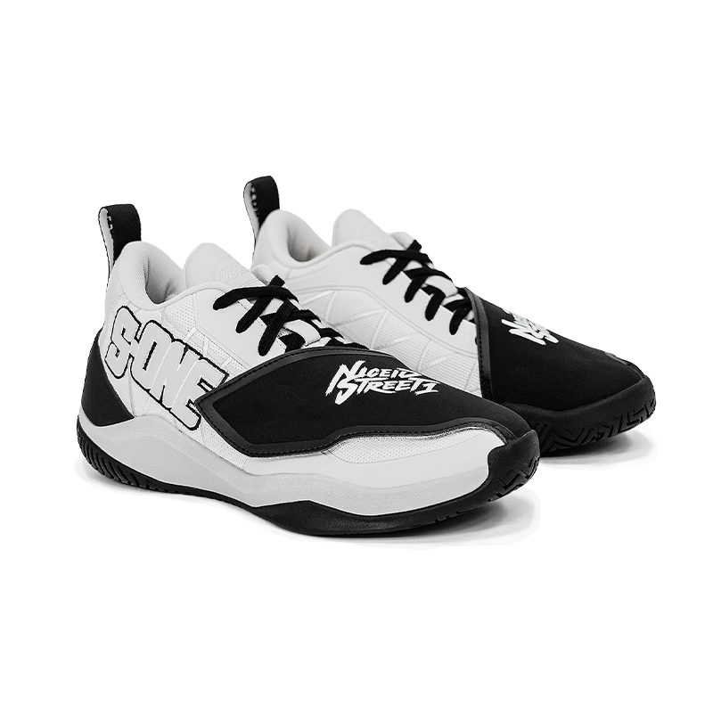 NICEID Cushioning Slip Resistant Abrasion Resistant Basketball Shoes Men’s Black Gray