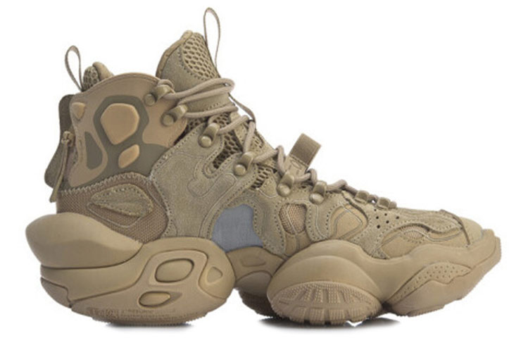 Li Ning 2019 New York Fashion Week Runway Style Slip Resistant Abrasion Resistant High top Vintage Basketball Shoes