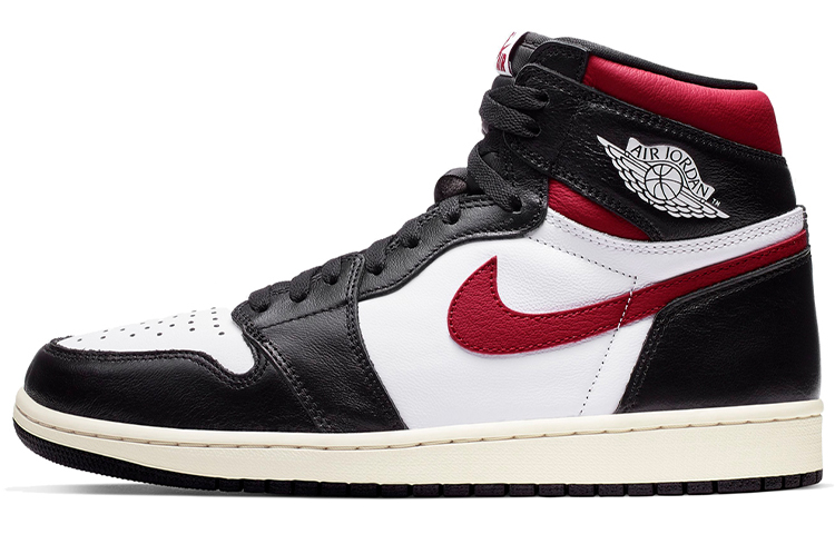 Jordan Air Jordan 1 Retro High Black Gym Red Cool versatile High Top Retro Basketball Shoes Men and Women Black and White Red