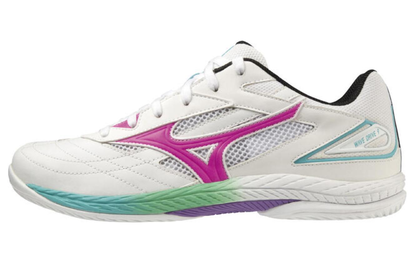 Кроссовки Mizuno WAVE DRIVE 9 (бело-розово-фиолетовые)