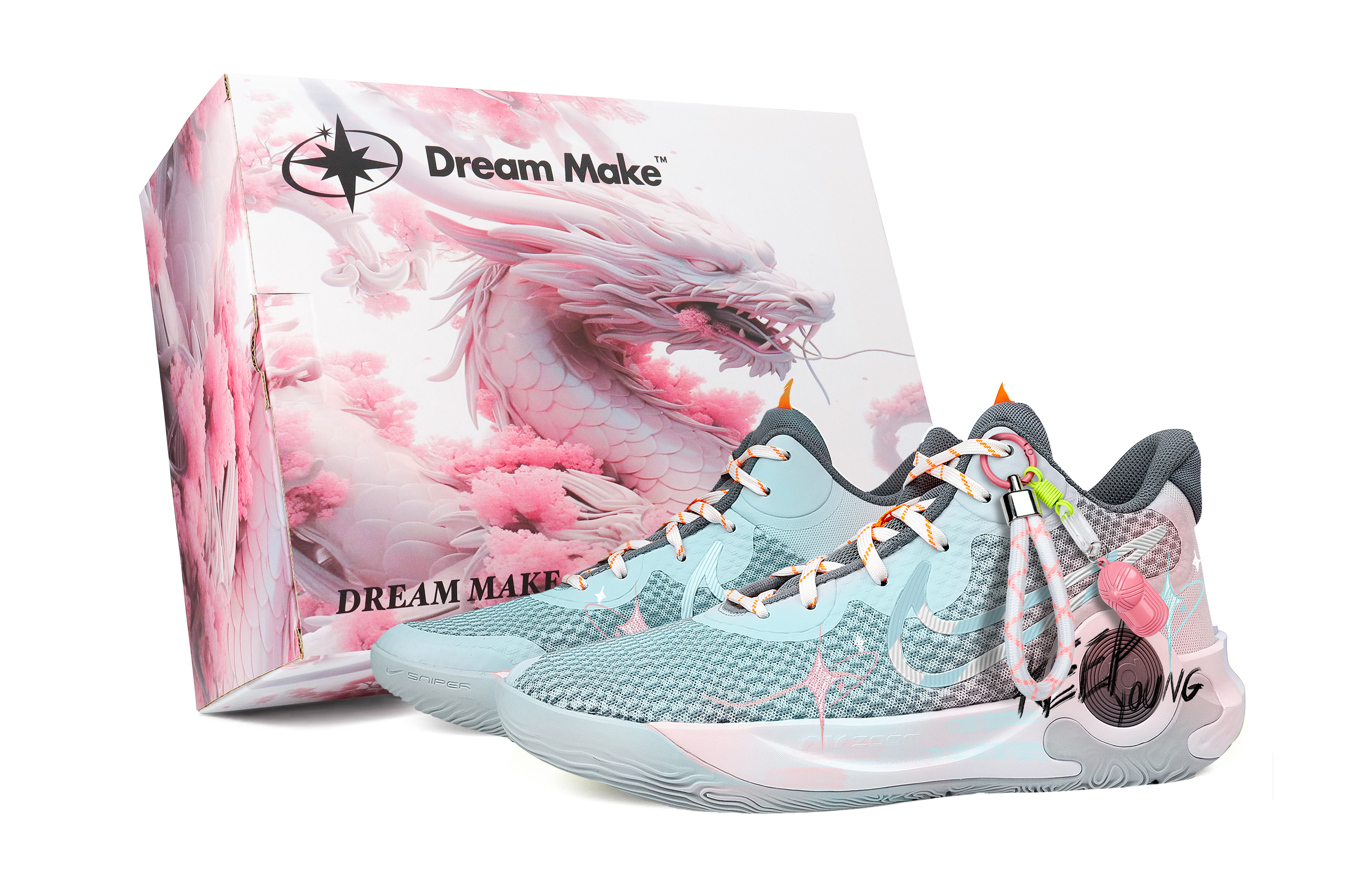 Nike KD Trey 5 IX Slip Resistant Abrasion Resistant Mid top Basketball Shoes Unisex Blue Pink