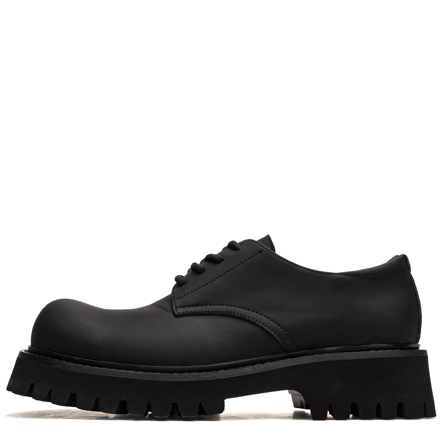 Youthloser big-toe derby shoes, non-slip, comfortable and lightweight, formal leather shoes, same style for men and women, black