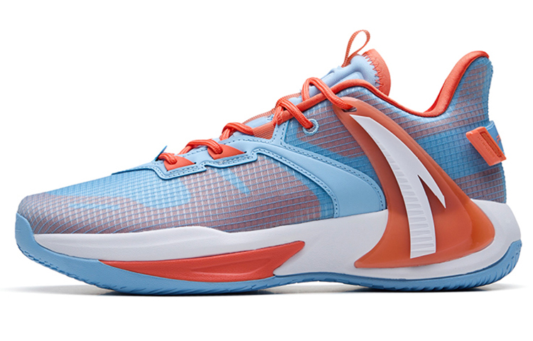 Anta Anta Pounce 2.0 Hayward GH low-top fabric synthetic leather shock-absorbing anti-slip wear-resistant wrapping support practical basketball shoes men's blue orange