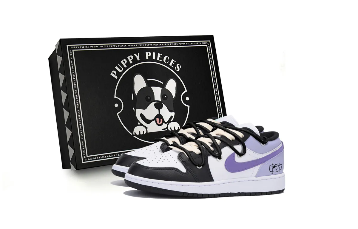 Jordan Air Jordan 1 Vintage Basketball Shoes Men's Low Top Black Purple